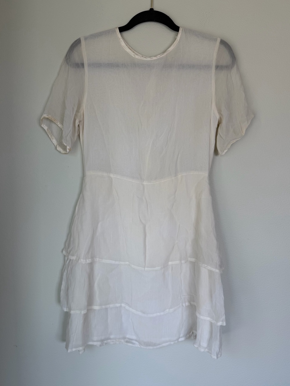 Vintage Passport Tiered Whimsical Fairy Romantic Midi Dress Sheer Coquette Soft